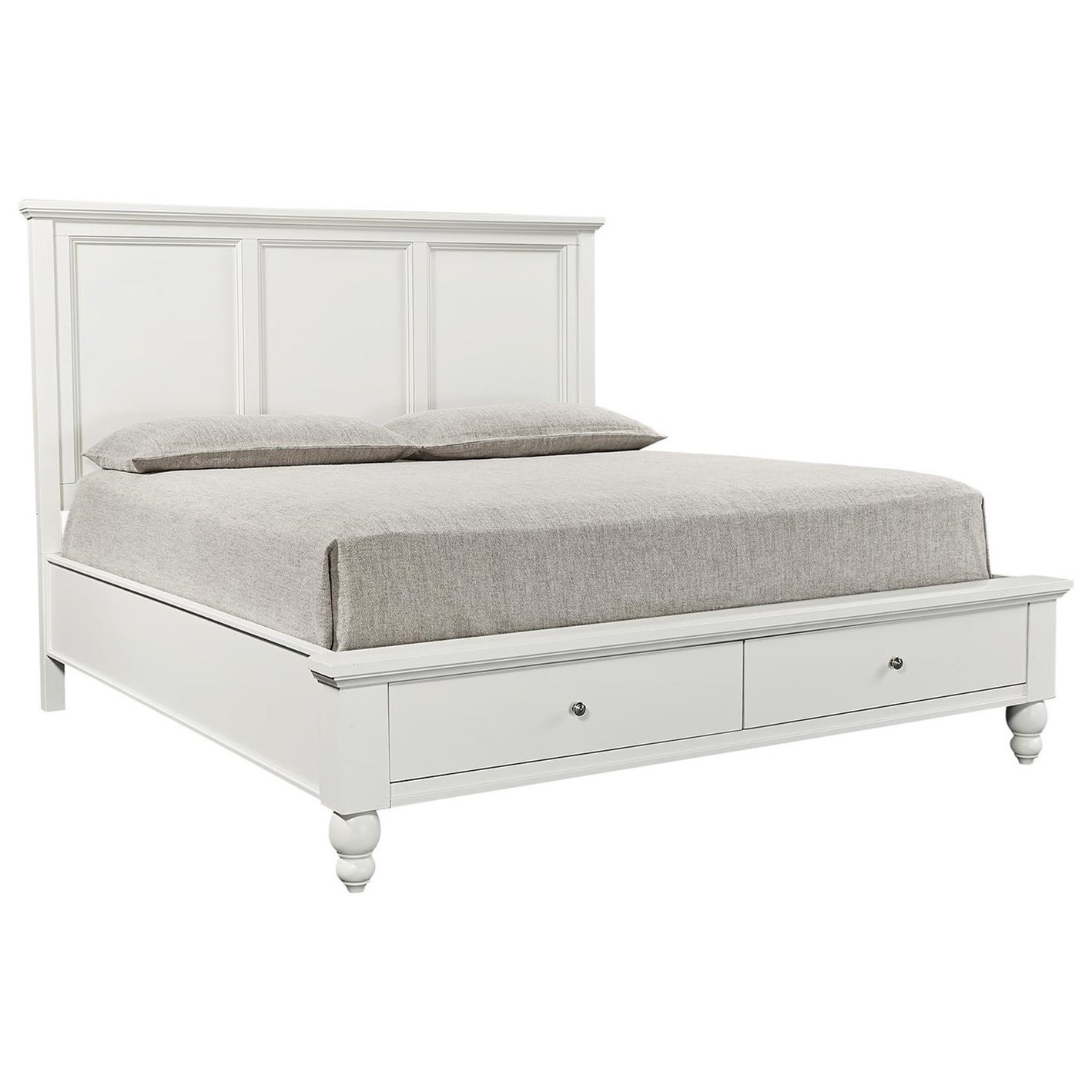 Aspenhome Cambridge CB Queen Panel Bed with USB Ports and Storage